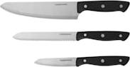 3 piece knife set Farberware 3-Piece Triple Riveted Chef Knife Set Knife Set