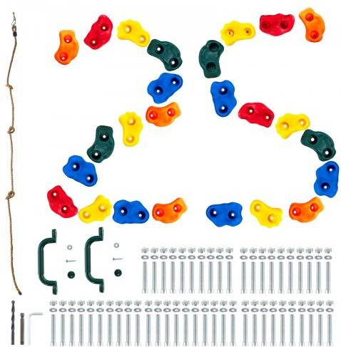 Hangboard VEVOR 25 Multi-Size Colored Rock Climbing Rocks