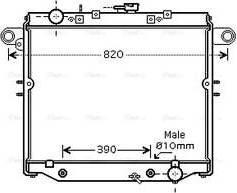 AVA Coolant Radiator TO2378 4.2 t