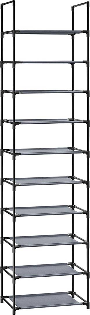 Songmics 10-Tier Grey Shoe Rack