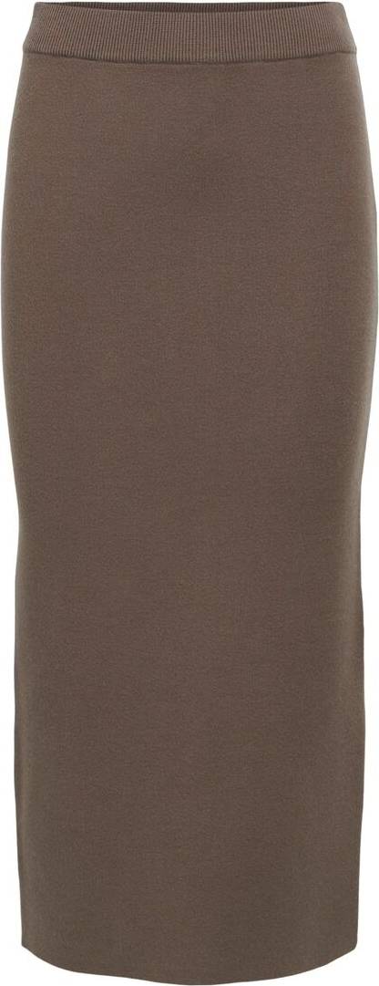 Object Gebreid Maxi Rok - Mokka