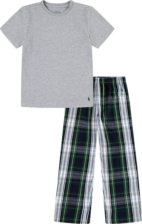 Polo Ralph Lauren Pyjamas Gråmelerad/Rutigt 2-delad