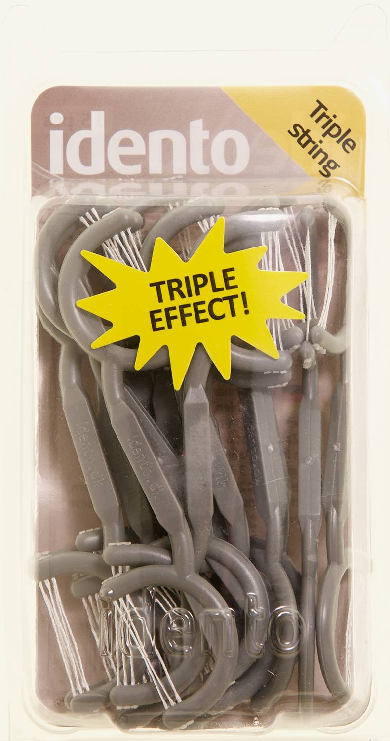 Floss 2 Sides Triple String Grå