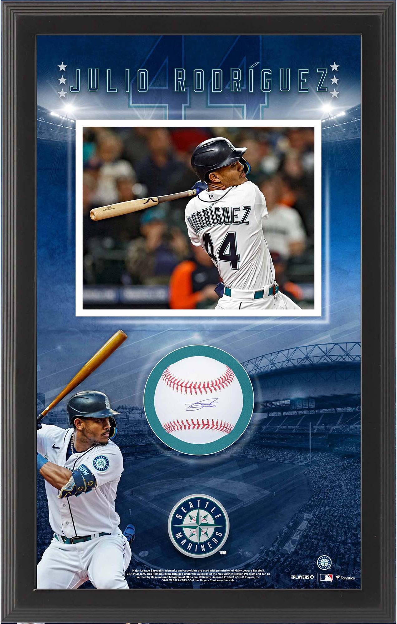 Fanatics Authentic Julio Rodríguez Autographed Baseball Shadowbox