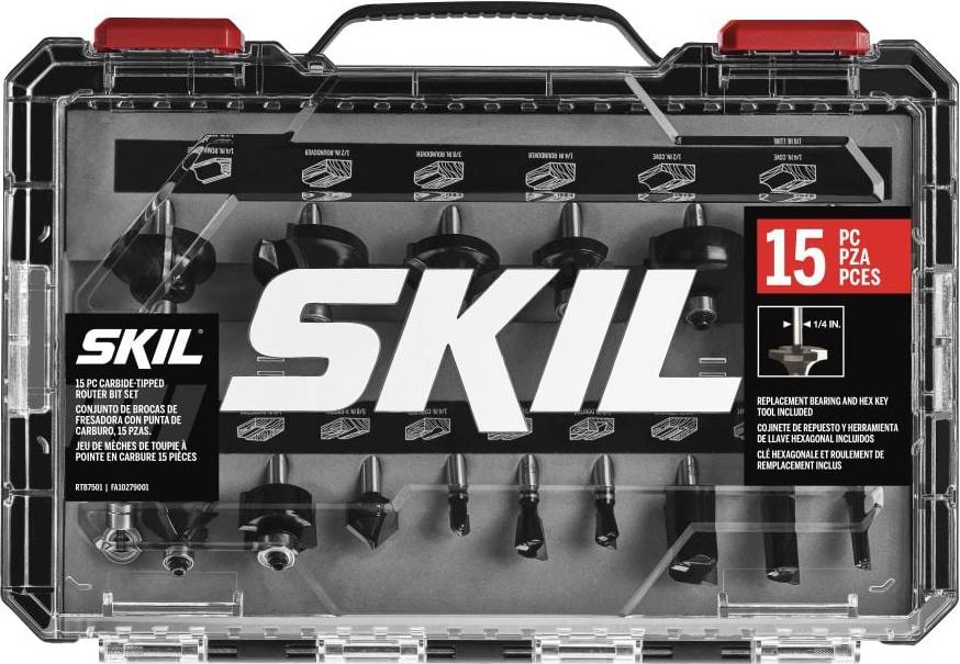 Router bit set Skil Carbide-Tipped Router Bit Set 15 Piece