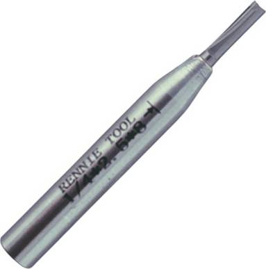 Rennie Rennie Tool Company Rennie Tools 2.5mm Cutting Diameter X 8mm Flute X 1/4" Shank Tct Tipped 2 Flute Straight Router Cutter Bit. 2.5mm Router Bit One Size