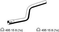 Exhaust Pipe Rear 620mm