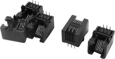 Uxcell RJ11 6P6C 6 Pin Modular Telephone PCB Connector 5 Pcs