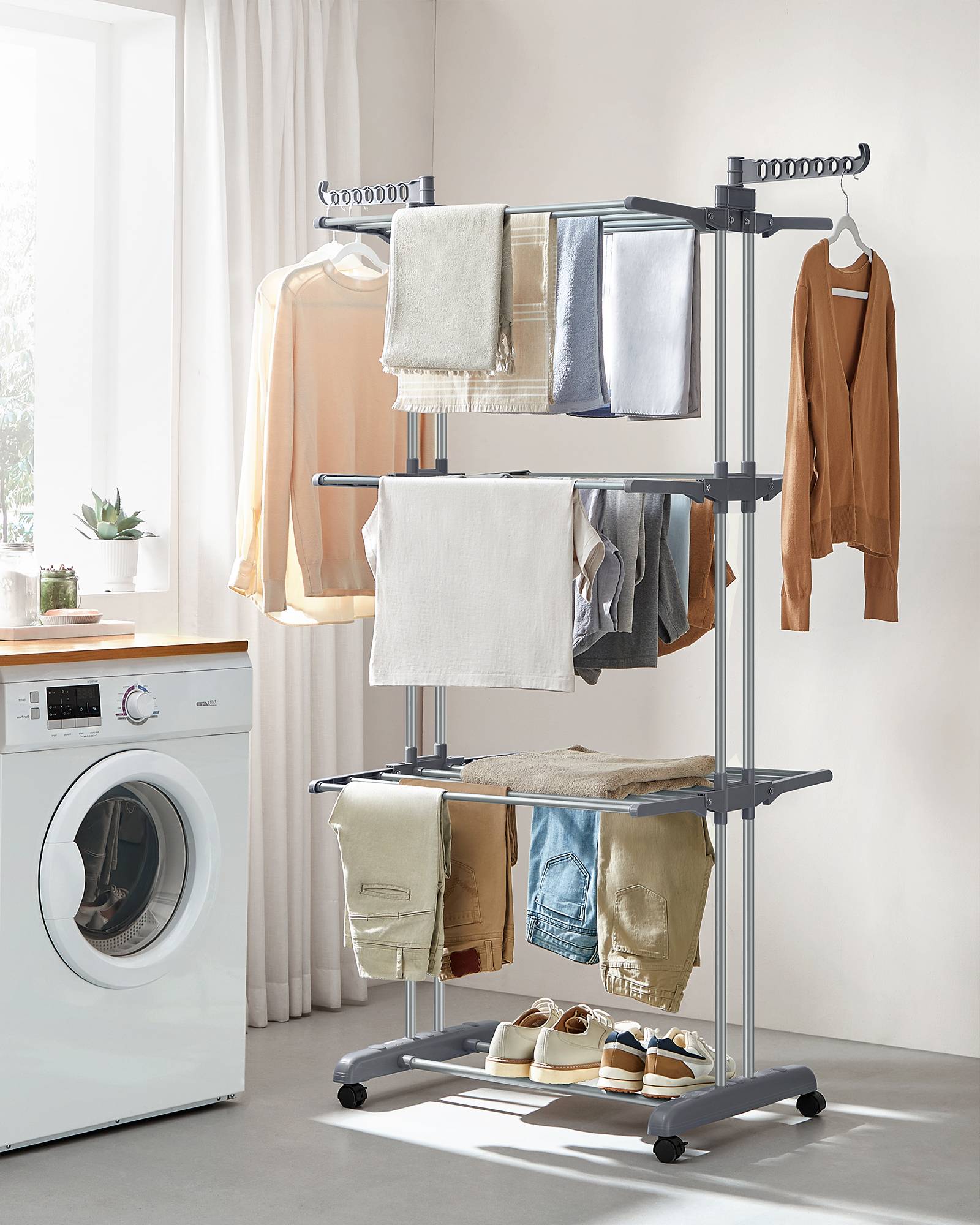 Songmics Clothes Drying Rack - Grey