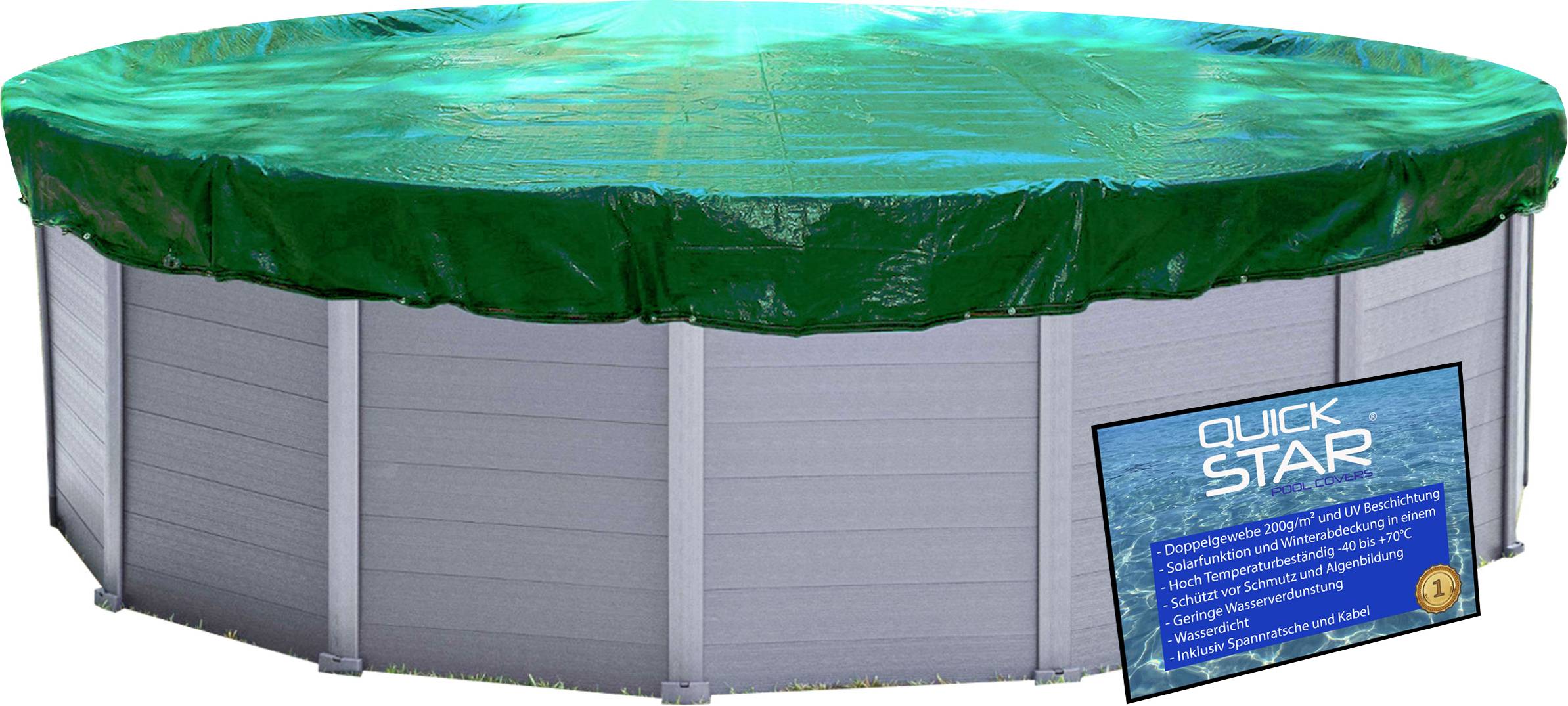 Blue Star Quick Abdeckplane Pool Ø 720cm Rund