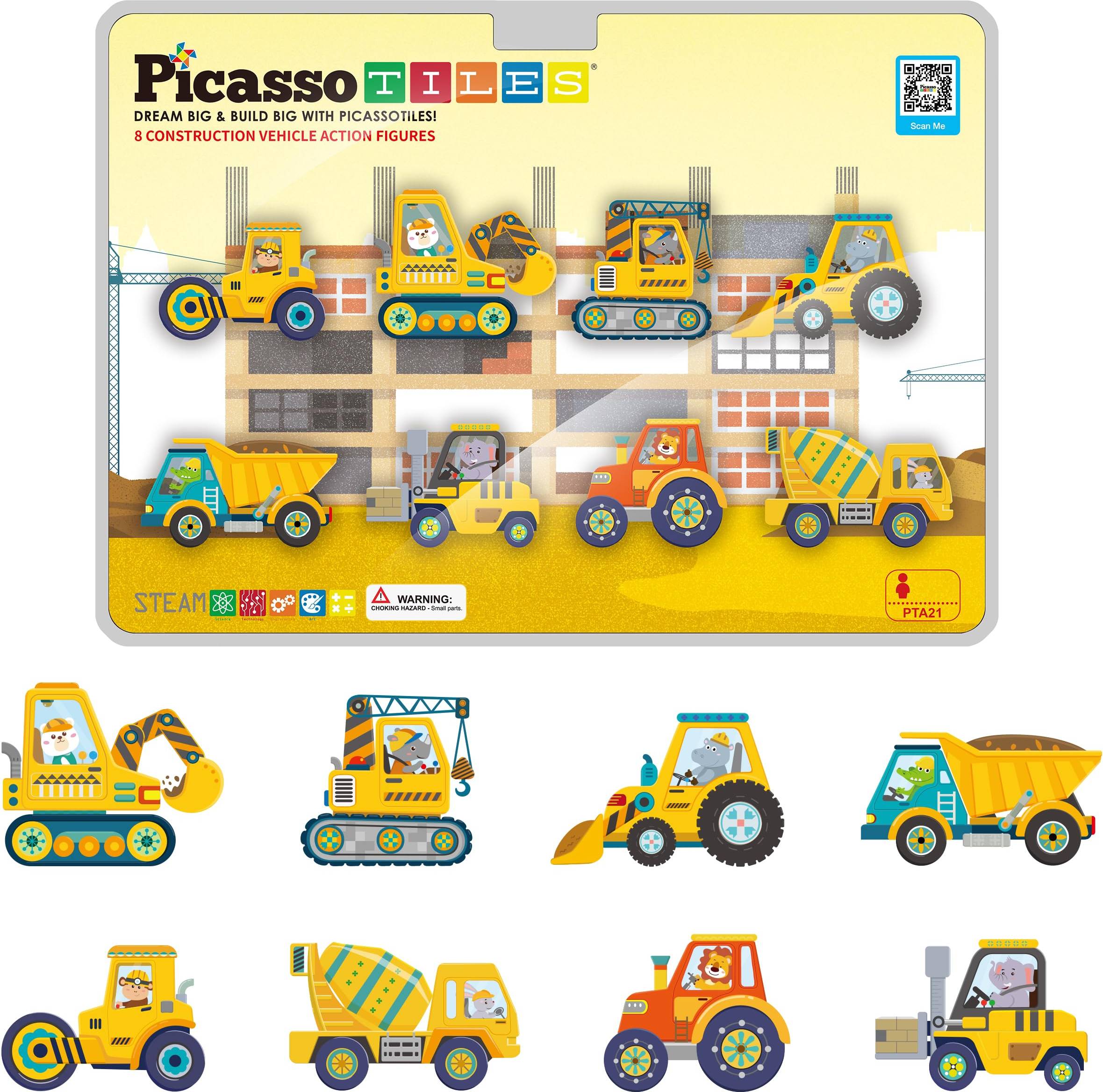 Magnet Building Tile Blocks Addon 8 Magnetized Action Figures