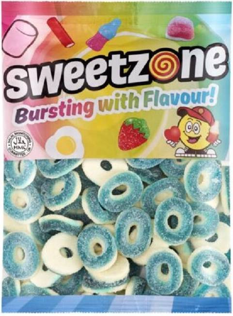 Blue Raspberry Rings 1 kg Bag - 1F005