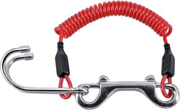 Double Reef Hook Extender Rood Zilver