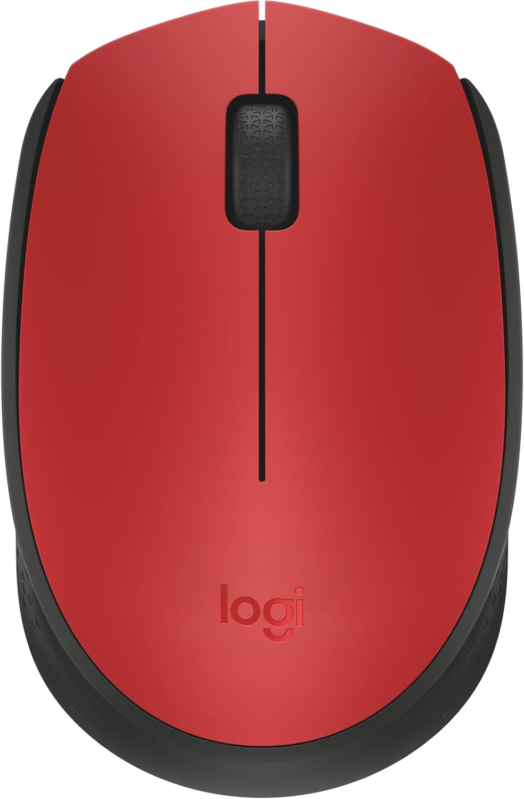 Logitech M170 Wireless Mouse 2.4 GHz With USB Mini Receiver - Red