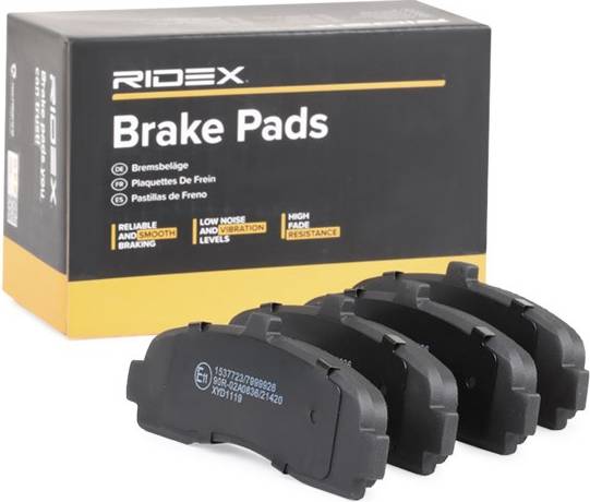 Ridex Brake Pad Set Front Axle Without Integrated Wear Sensor