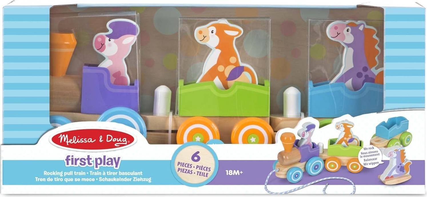Melissa & Doug First Play Rocking Farm Animals Pull Train
