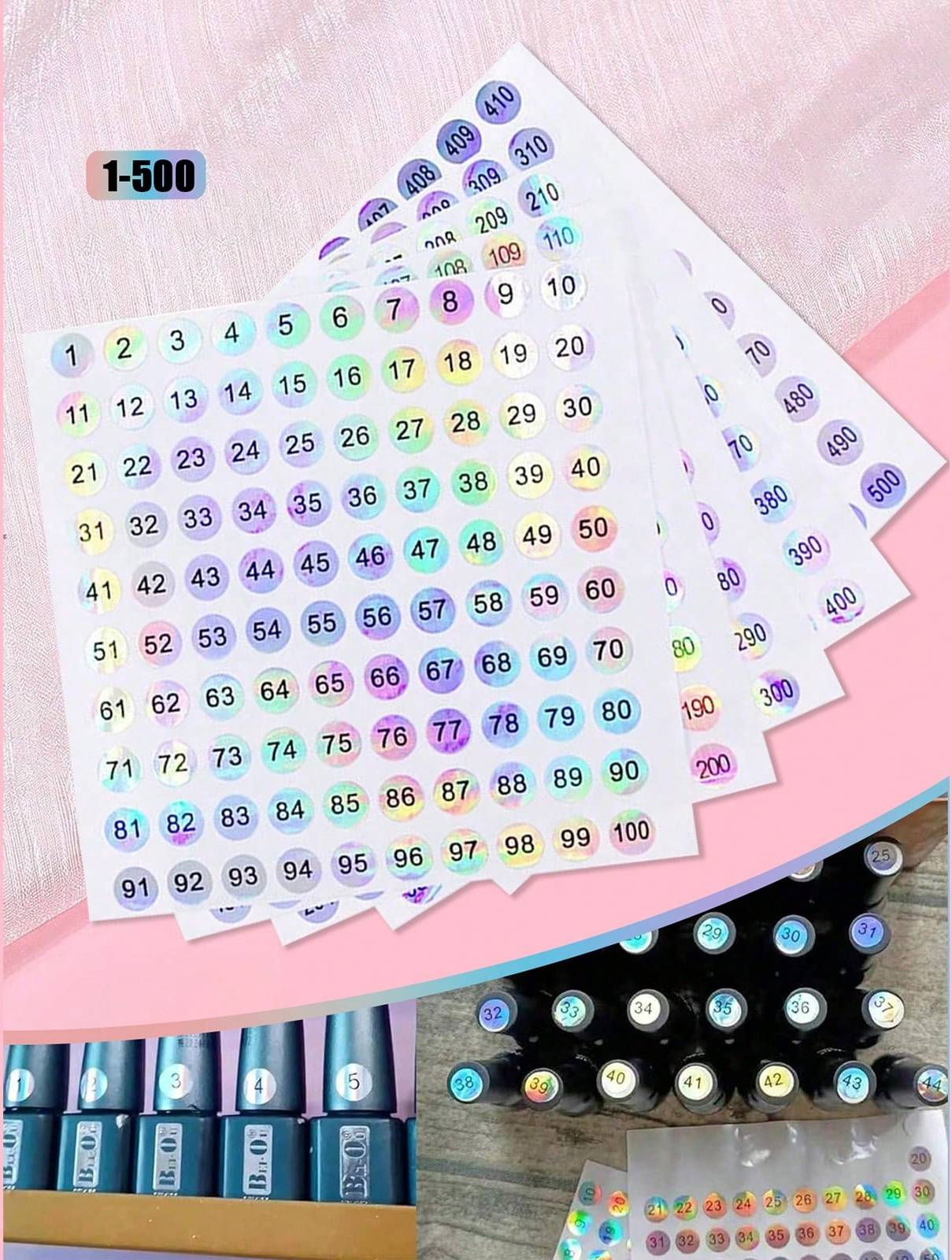 Shein Consecutive Number Stickers Set