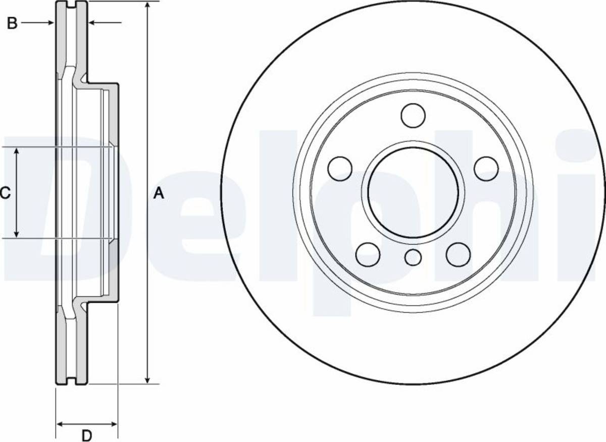 Delphi Brake Disc BG4704C