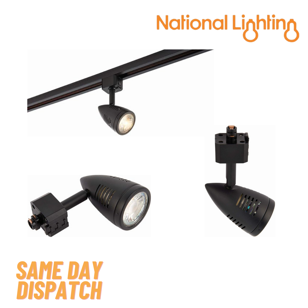 Led track lighting Saxby Lighting Multi Directional Ceiling GU10 LED Track Light Adjustable Fitting-IP20 Spotlight