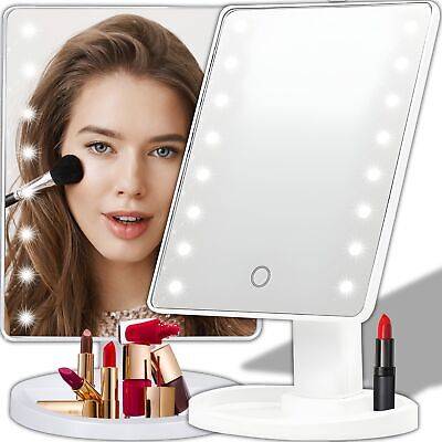 Makeup spegel med belysning Retoo Roterbar Sminkspegel LED Belysning