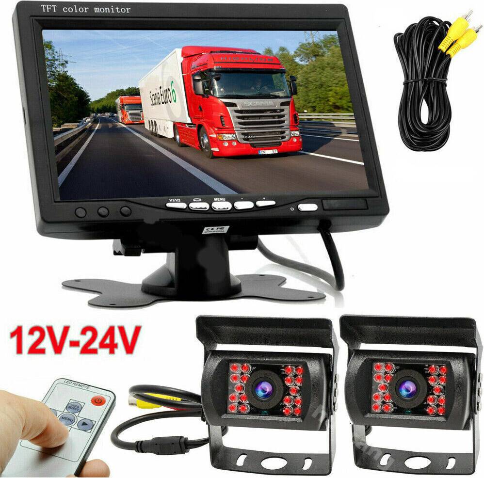 Truck Reversing Camera + 7" LCD Monitor Car Van Rear View Kit