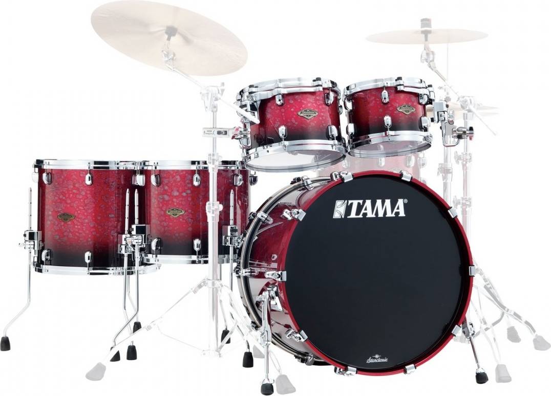 Starclassic Walnut/birch 5pc Drum Shell Pack Molten Dark Raspberry Fade