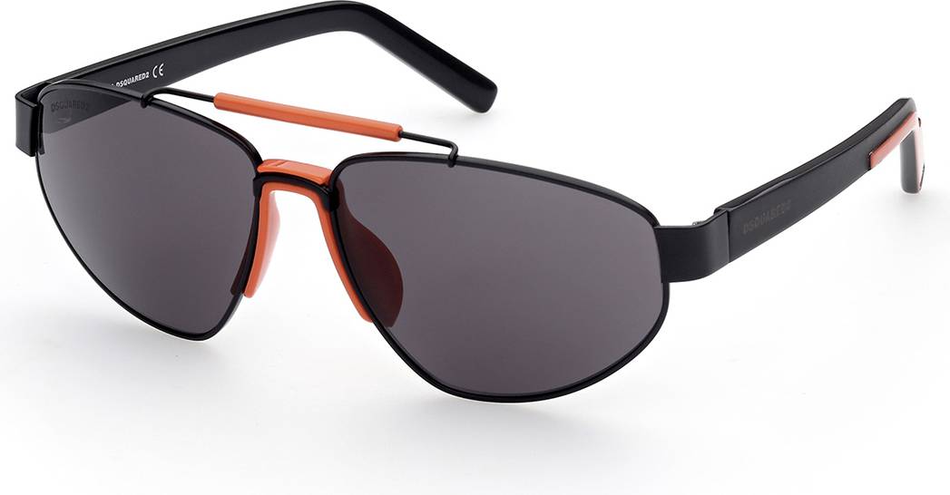 DSquared2 Mand DQ0366 Solbriller Metal Sort Grå Rund