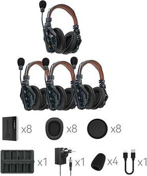 Hollyland Solidcom C1 Pro Wireless Intercom System - 4 Headsets