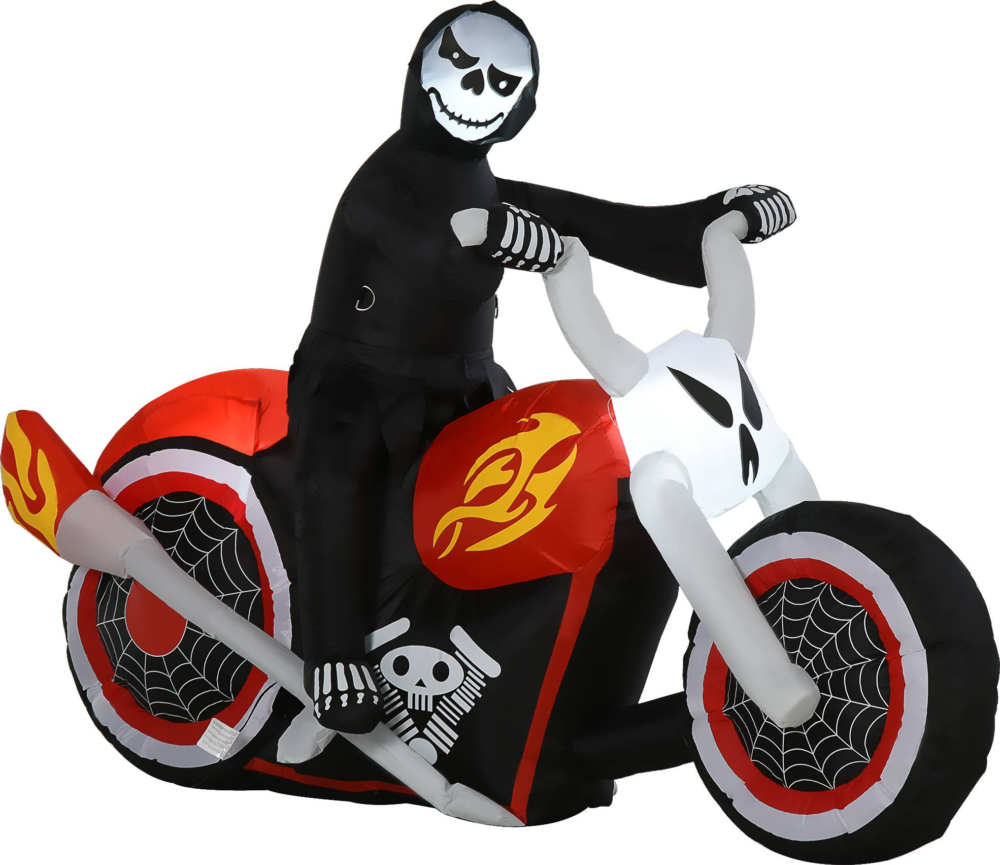 Inflatable halloween decorations Homcom Halloween Decoration, 7.5' W Inflatable Halloween Ghost Riding A Motorcycle, Inflatable Grim Reaper, Waterproof