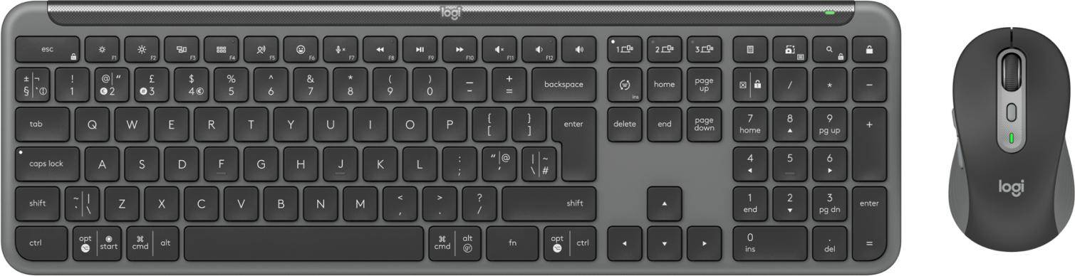 Logitech mouse bluetooth Logitech MK950 Wireless Keyboard and Mouse Combo QWERTY Graphite
