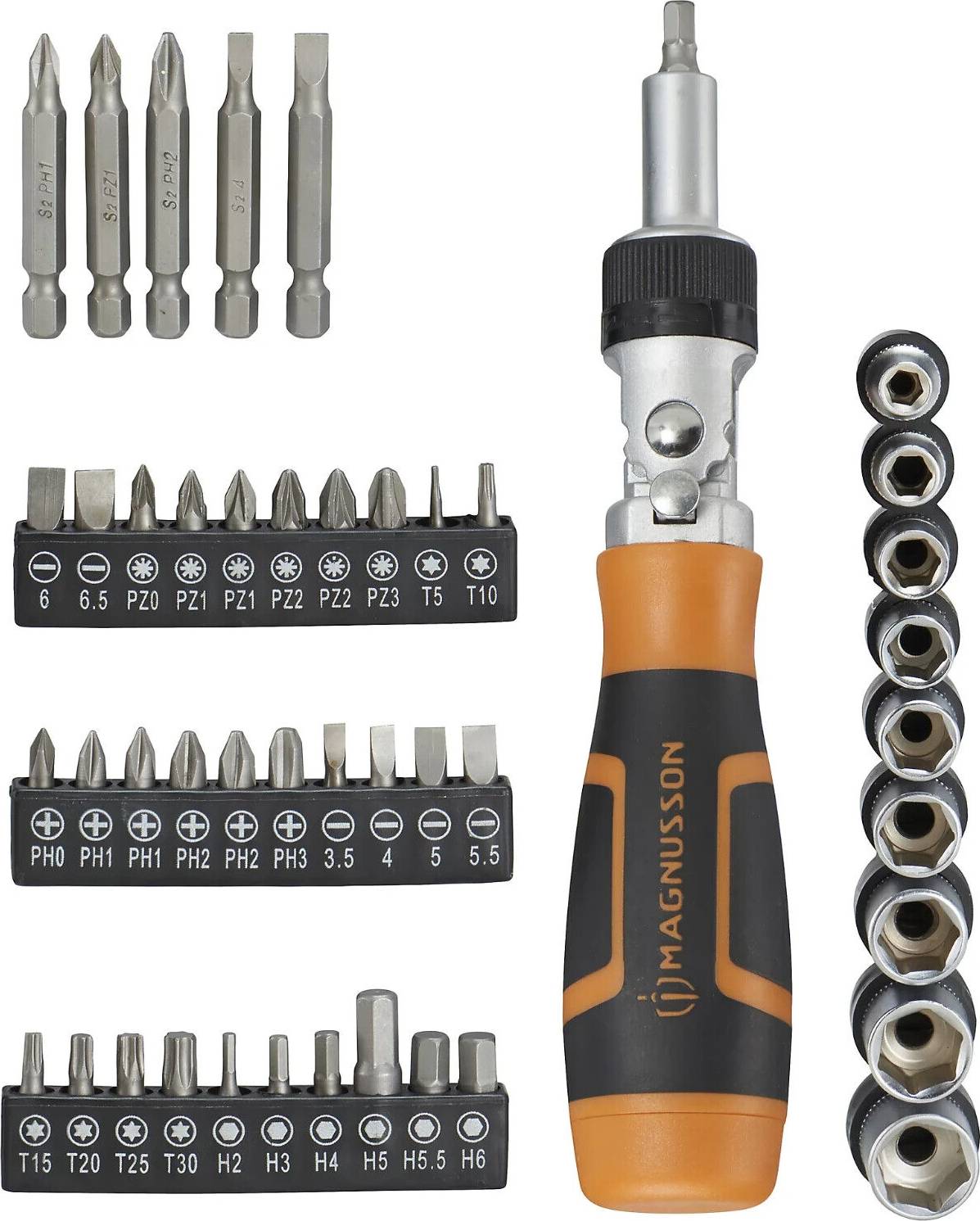 Magnusson 46 Piece Ratcheting Screwdriver & Bit Set Screwdriver