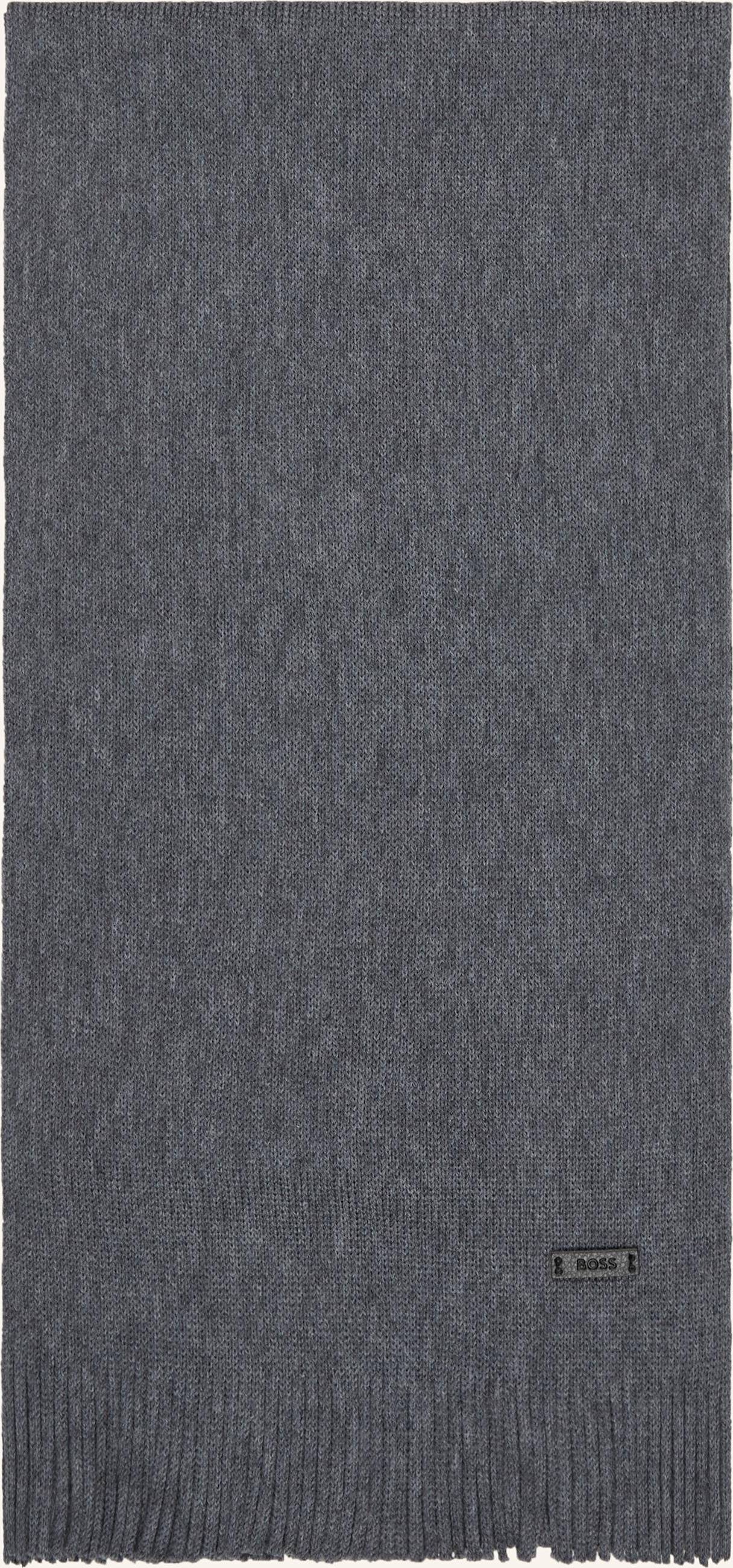 BOSS Albas Raschel-Knit Scarf - Grey