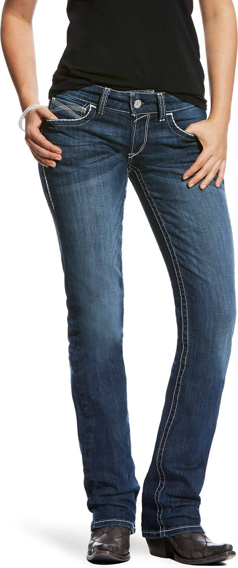 Ariat R.E.A.L. Mid Rise Stretch Ivy Jeans - Bleu