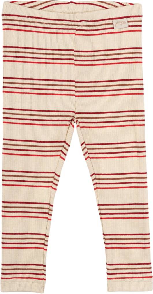 Leggings Rib Modal Chili Pepper Multi Stripe