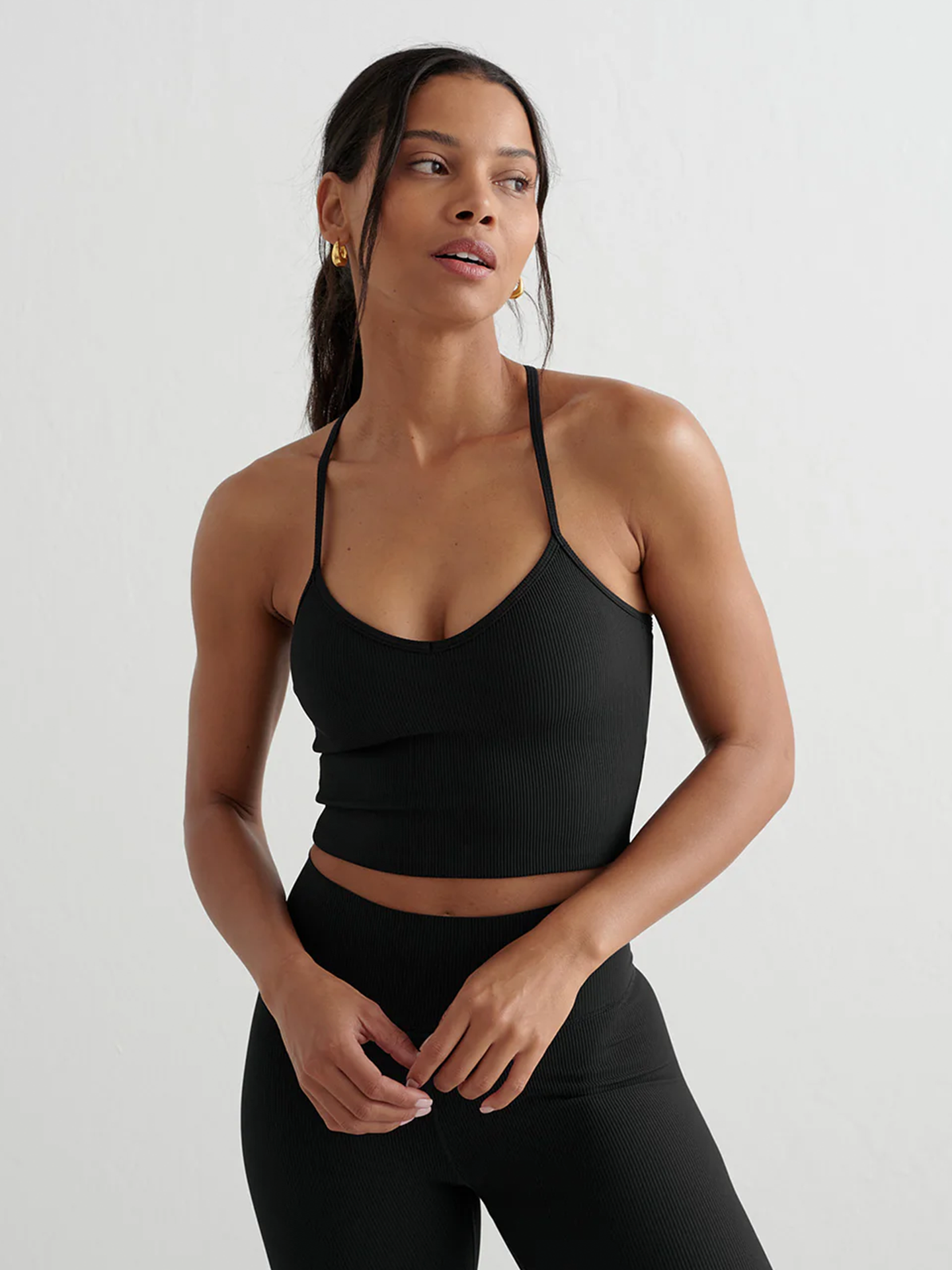 aim'n Ribbed Performance Bralette - Black