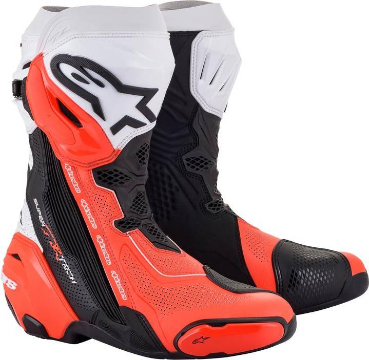 Supertech r Alpinestars Supertech R Vented Motorcycle Boots - Black Red