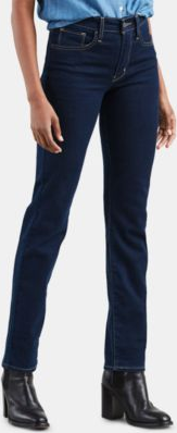 Levi's Jeans 723 High Rise Raka Bomull - Marinblå