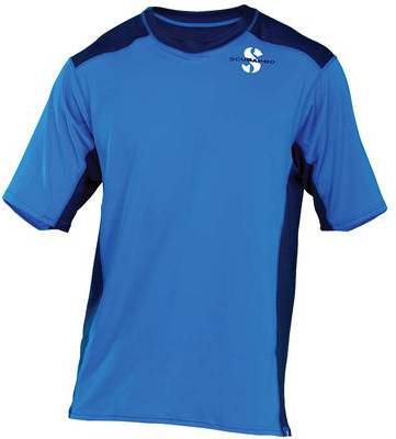 Rash guard men Scubapro Channel Flow Short Sleeve Men's Rash Guard Blue