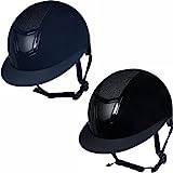 HKM Shiny Diamond Riding Hat - Deep Blue