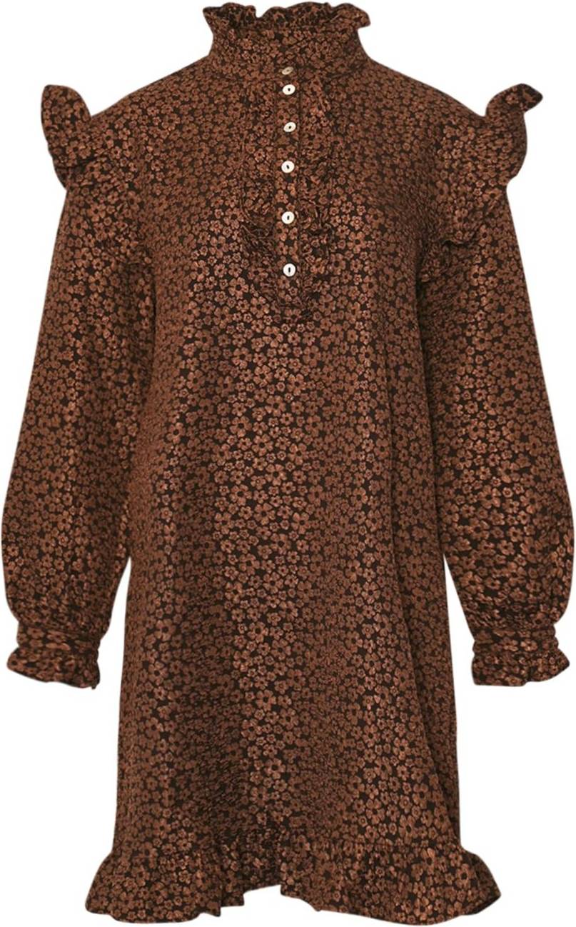 Ruby chocolate Noella Reno Ruby Ruffle Dress - Chocolate
