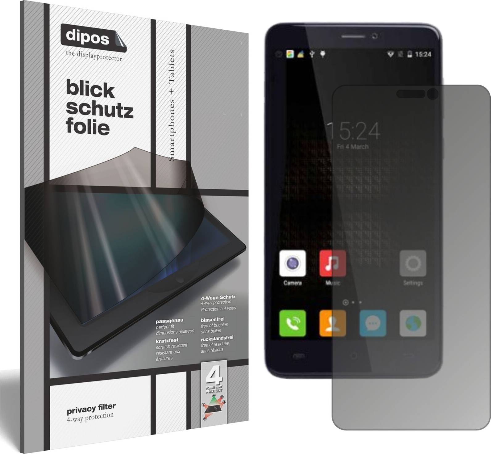 Dipos Cubot Max Privacy Filter Screen Protector