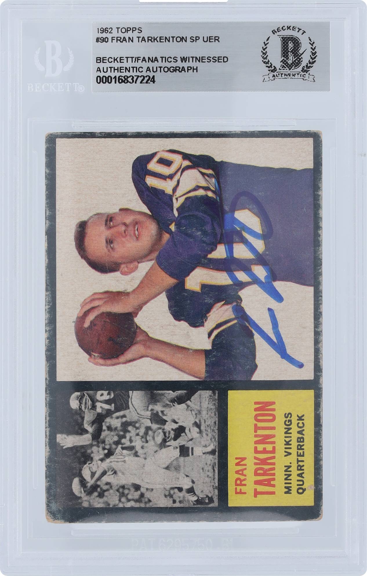 Topps 1962 Autographed Autographed Rookie Card