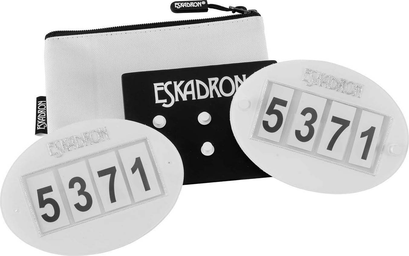 Eskadron Basic QuickPin Startnummern Set white