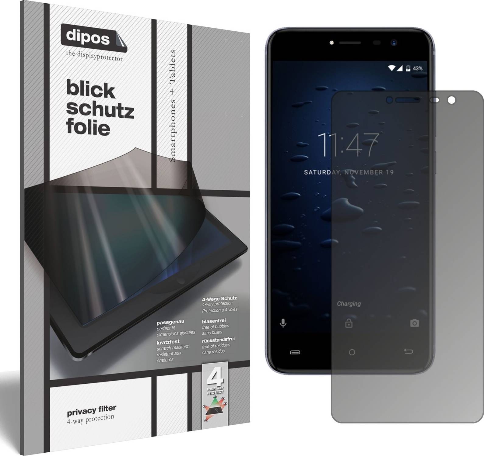 Dipos 4-Way Screen Protector for Cubot Note Plus
