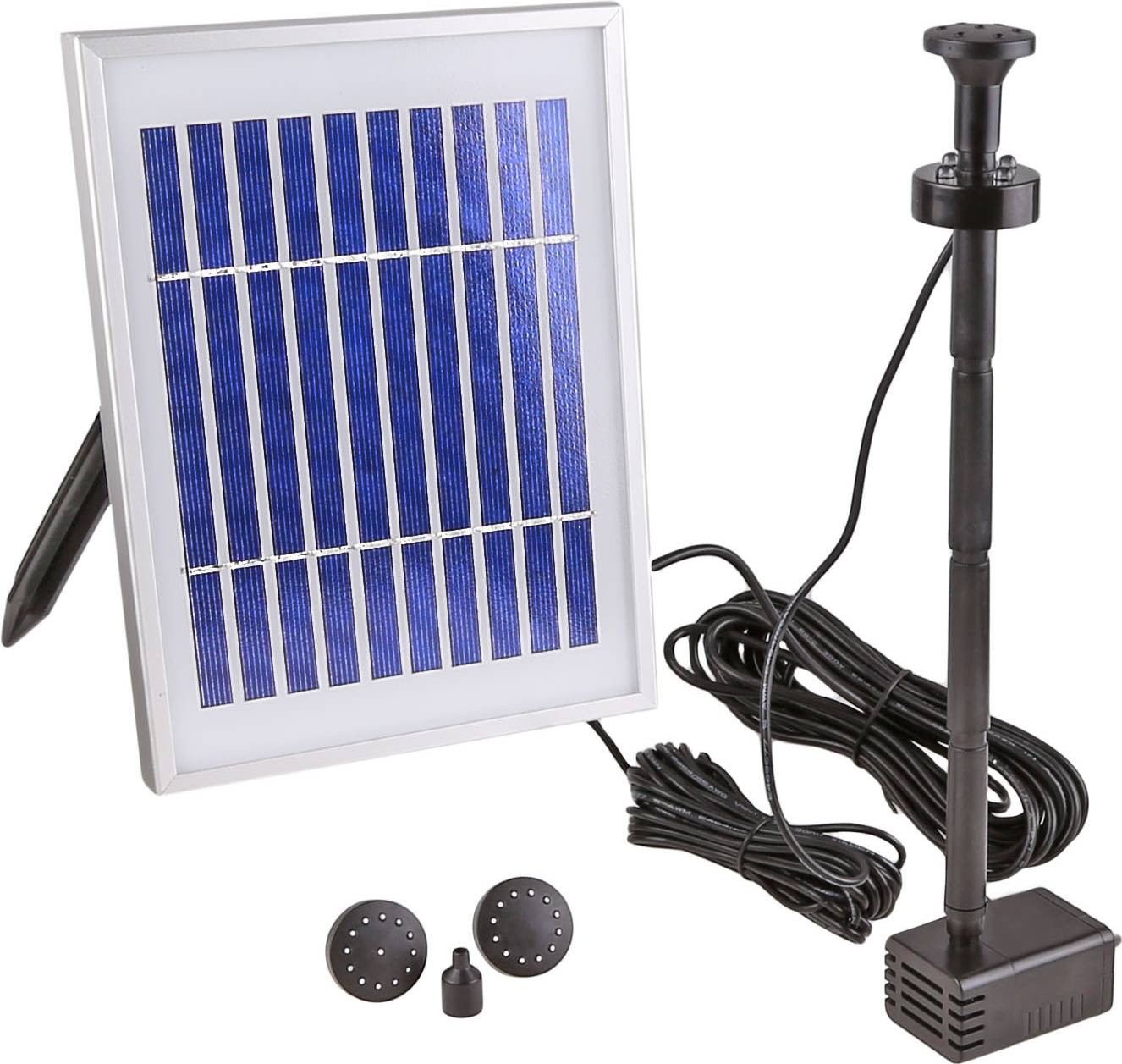 Solar springbrunnen teich NKASP4 Solar Springbrunnen Pumpe mit Akku LED