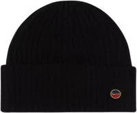 Beanie merino uld Busnel Merino Uld Ribstrik Hue - Sort