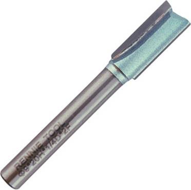 Rennie Rennie Tool Company Rennie Tools 9mm Cutting Diameter X 20mm Flute X 1/4" Shank Tct Tipped 2 Flute Straight Router Cutter Bit. 9mm Router Bit One Size