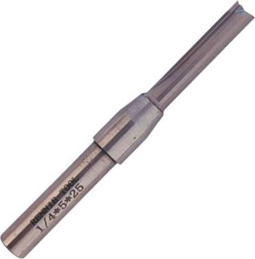 Rennie Rennie Tool Company Rennie Tools 5mm Cutting Diameter X 25mm Flute X 1/4" Shank Tct Tipped 2 Flute Straight Router Cutter Bit. 5mm Router Bit One Size