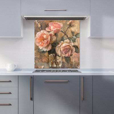 Warren Reed Warren Reed Designer Vintage Roses Kitchen Splashback - One Size Splash Guard