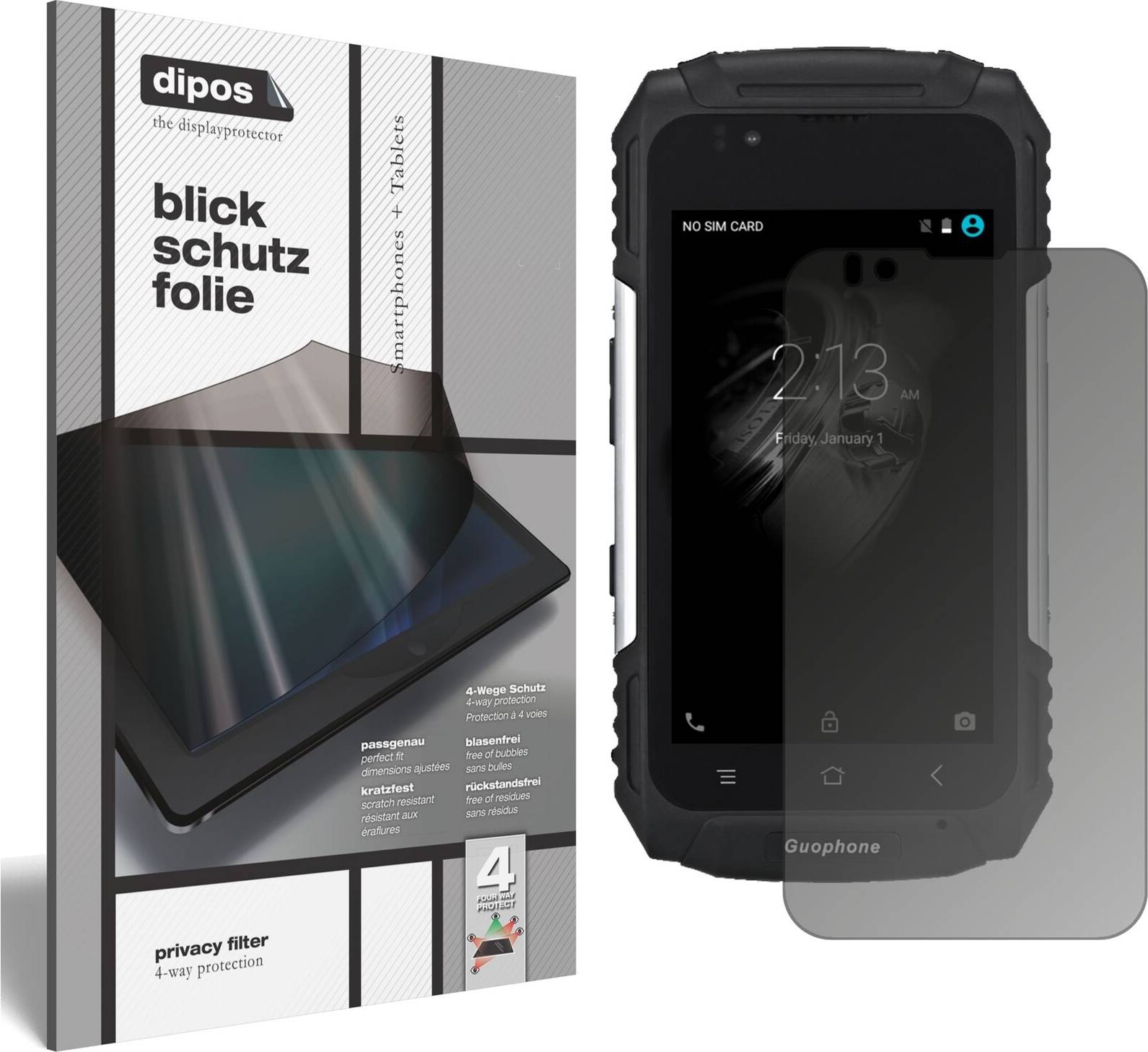 Dipos Guophone V88 Privacy Filter Screen Protector